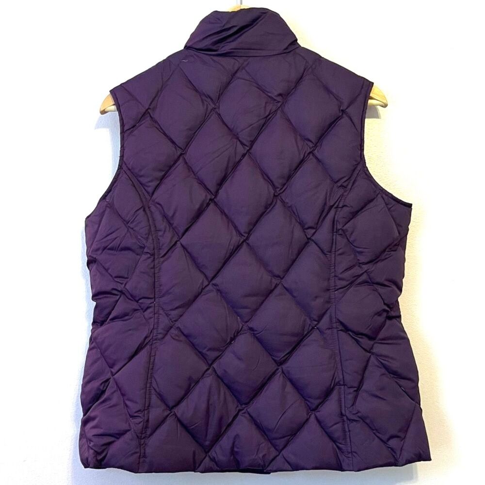 Lands End Goose Down Quilted Puffer Vest Purple Small Gorpcore Cabincore Winter - Picture 3 of 7